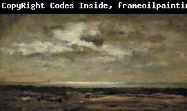 Charles-Francois Daubigny Strandgezicht bij maanlicht